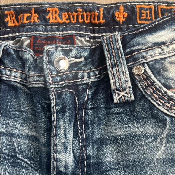 Rock revival Distressed Blue Jeans NWOT - Picture 7 of 10